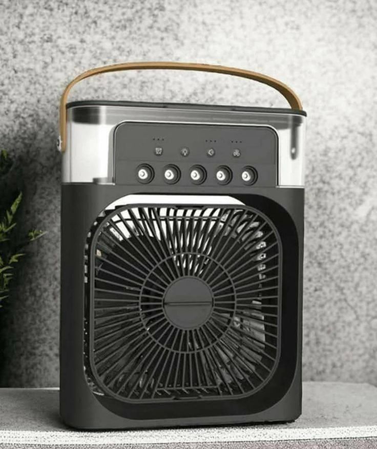 Ventilateur Climatiseur Portable 3-en-1 — Refroidisseur d'Air, Humidificateur & Veilleuse LED