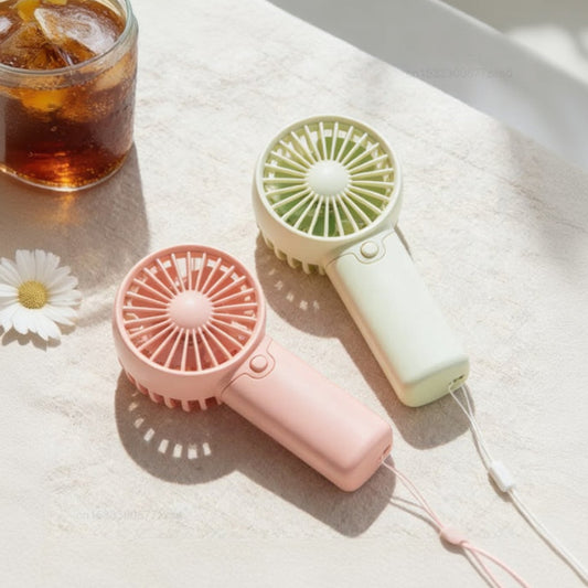 Mini Ventilateur Portable Rétro — Design Kawaii, Léger & Silencieux